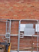 Pedestrian & vehicle site gates & qty of rubber stands