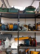 Qty of extension leads, site lights etc