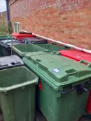 12 various wheelie bins throughout yard (The items in this lot have been utilised in Asbestos