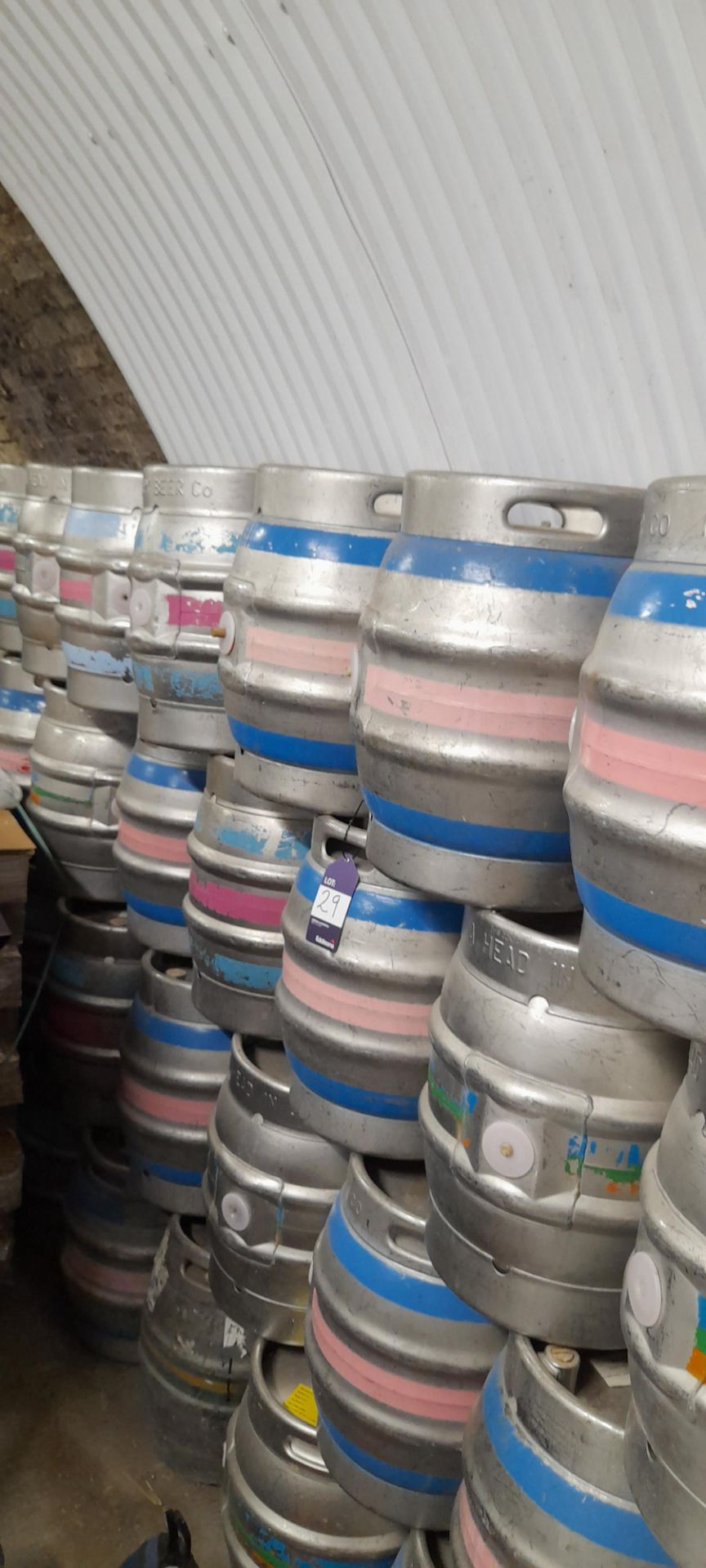 Approximately Ninety Stainless Steel 9 Gallon Casks (Cru