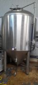 Stainless Steel 2500Ltr Fermentation Tank 1in – 1.5in RJT, Top Access Cover
