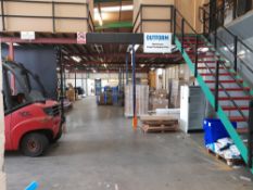Large commercial warehouse mezzanine (Approx. 65ft