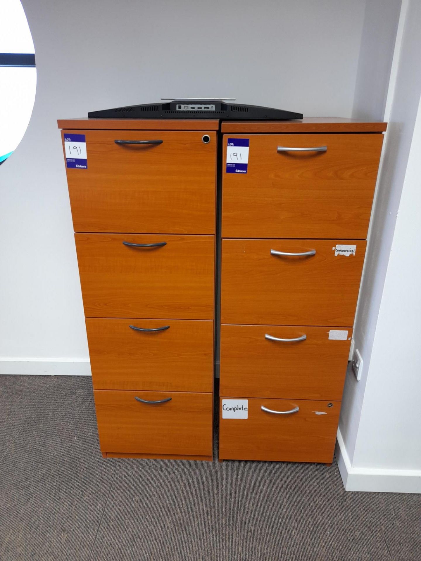 3 x Four drawer filing cabinets (photos for illustrative purposes only) (contents excluded) - Image 2 of 2