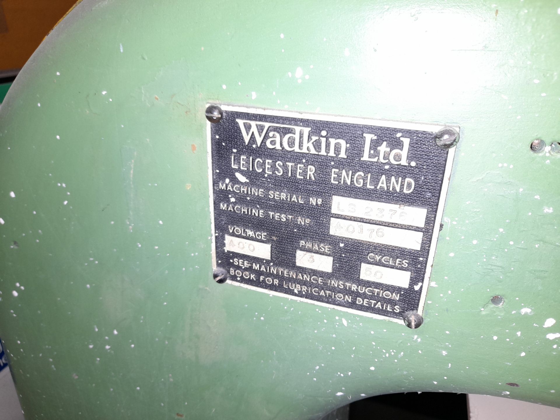 Wadkin Single Head Router, Serial Number LS2376, T - Image 2 of 3