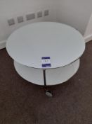 Small coffee table. Diameter approx. 75 cm (contents excluded)
