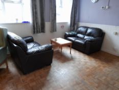 Loose Furniture to lounge comprising; 2 x Brown Le