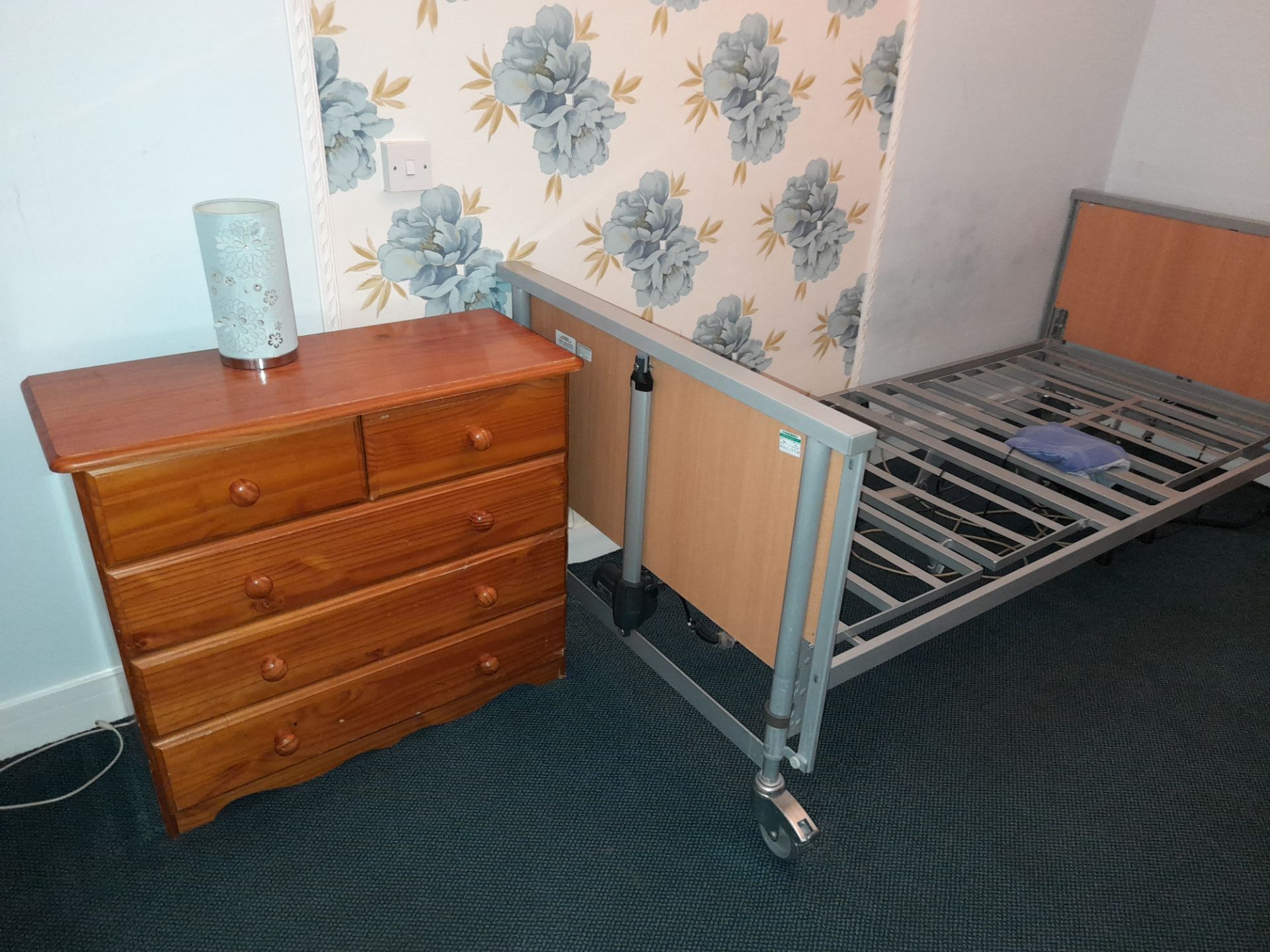 Contents of Bedroom 6 to include; Profile bed, Wardrobe, Chest of Drawers, Bedside Cabinet, Easy - Image 3 of 3