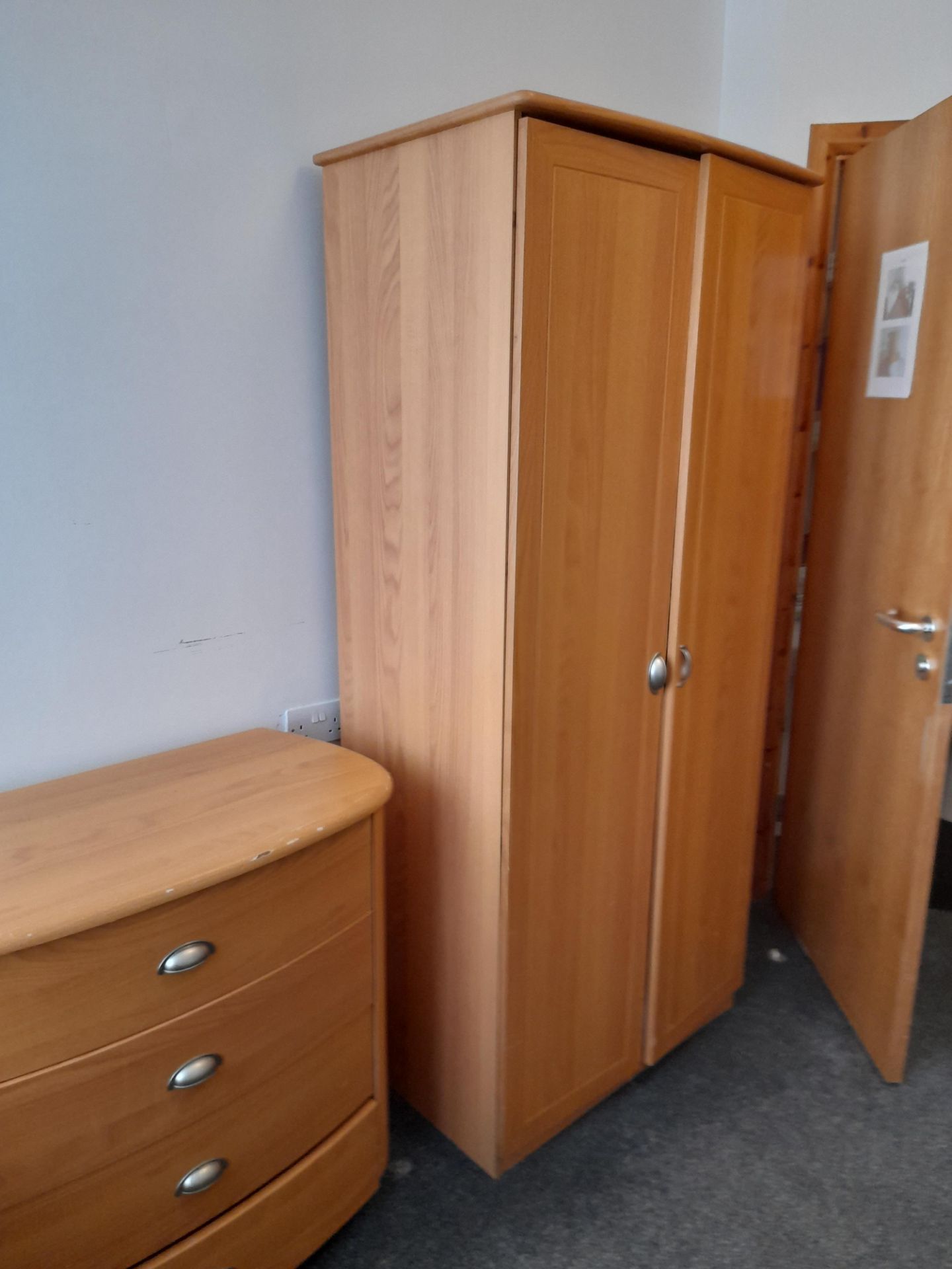 Contents of Bedroom 23 to include; Profile bed with Mattress, Wardrobe, Chest of Drawers, Bedside - Image 3 of 3