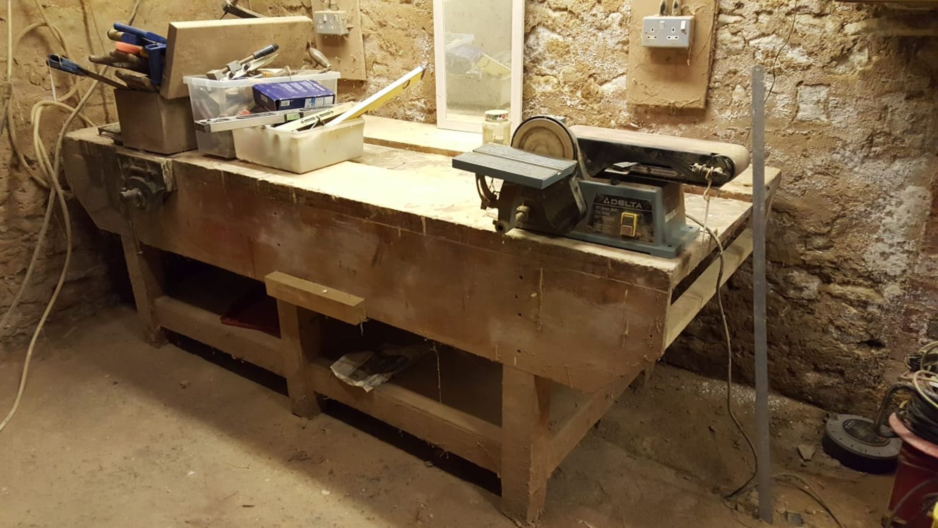 2x Wooden Workbenches. - Image 2 of 2