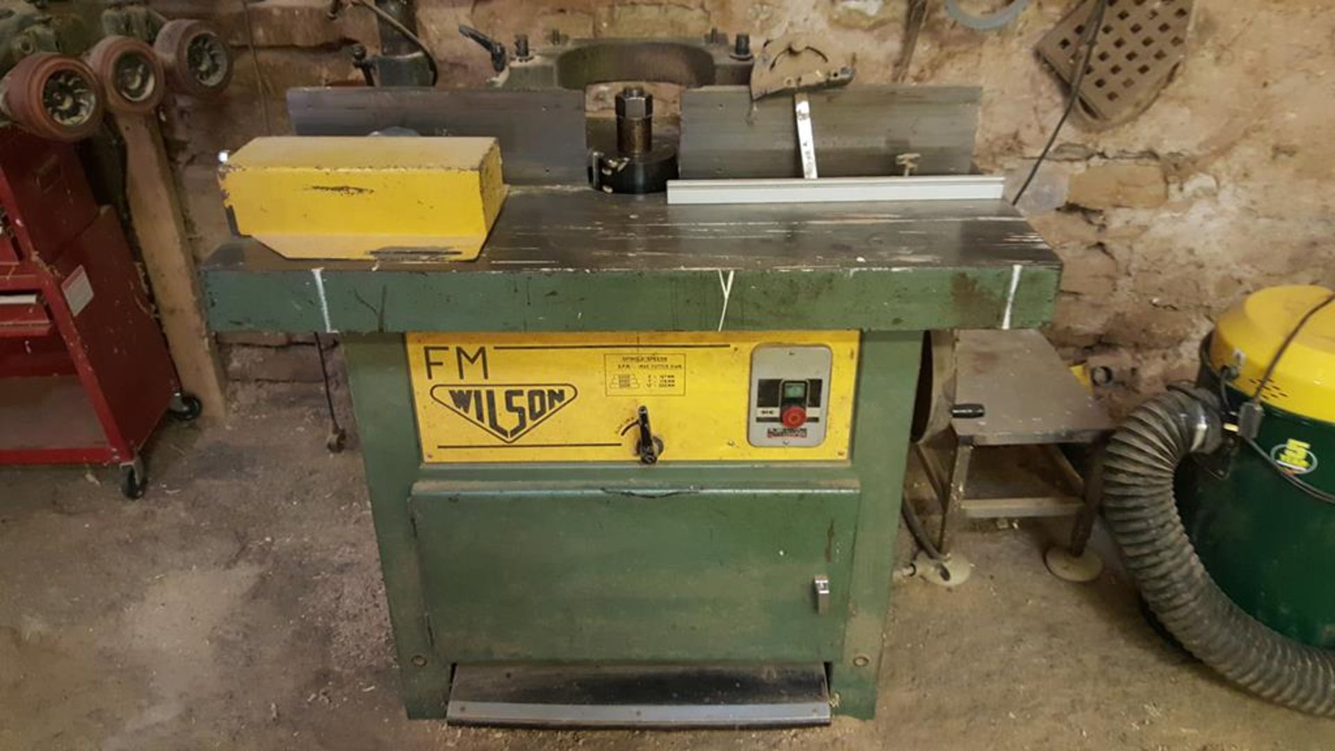 Wilson FM 3phase High Speed Spindle Moulder with Holz-Her Power Feed etc. and Small Qty of Tooling. - Image 2 of 7