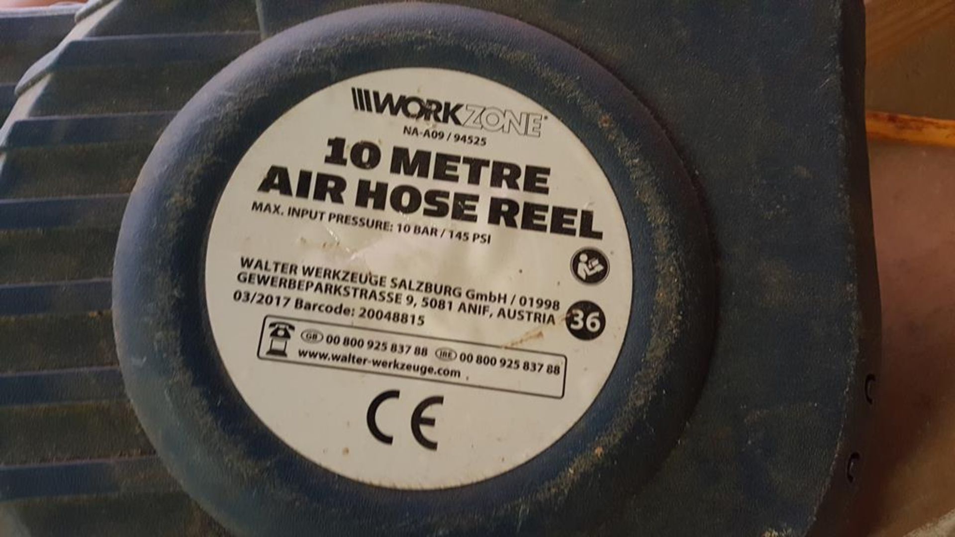 Workzone 10metre Retractable Air Hose Reel - Image 2 of 2