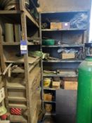 6 Bays of Metal Storage Shelving & Contents