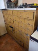 2 Metal Parts Cabinets & Contents