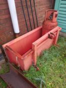 Gas Bottle Transport Box with Tractor Rear Hitch Coupling