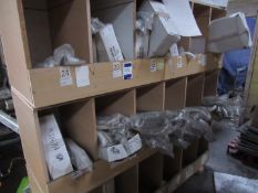 Contents to timber storage rack including white and chrome grab rails Location- Elitebliss,