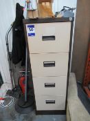 2tone 4 Drawer Metal Filing Cabinet and 2 Drawer Metal Filing Cabinet