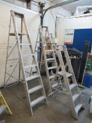 3 Various Aluminium Step Ladders