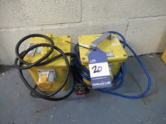 2x Single Port outlet 110volts Transformers