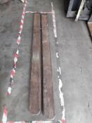 Pair of extensions forks, approx. 6ft length