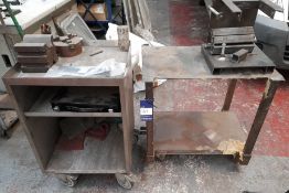 2 x Fabricated tool trolleys