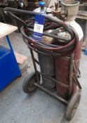 1 x Twin, and 1 x single gas bottle trolley (Gas bottles not included)