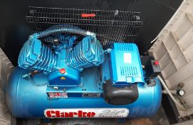 Clarke XEV16/100 Compressor (Please note, the machine will require electrically disconnection by a