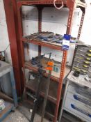 2 x Assorted bays of metal shelving, and contents