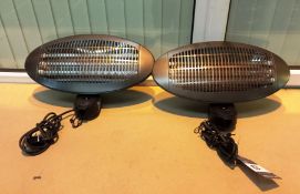 2x limitless wall mounted patio heaters