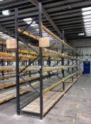 5 Bays of Boltless Racking to include 6 Uprights (11ft 6in ), 20 pairs of cross beams (9ft) and 30 w