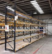 5 Bays of Boltless Racking to include 6 Uprights (11ft 6in ), 20 pairs of cross beams (9ft) and 30 w