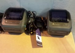 2x Zebra GK420d label printers