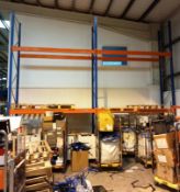 2 bays of boltless racking to include 3 uprights (16ft) and 4 cross beams (9ft)