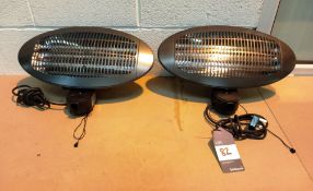 2x limitless wall mounted patio heaters