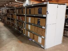14 bays of grey steel 5 tier shelving (6ft 6in x W6ft x 4ft) (contents not included)