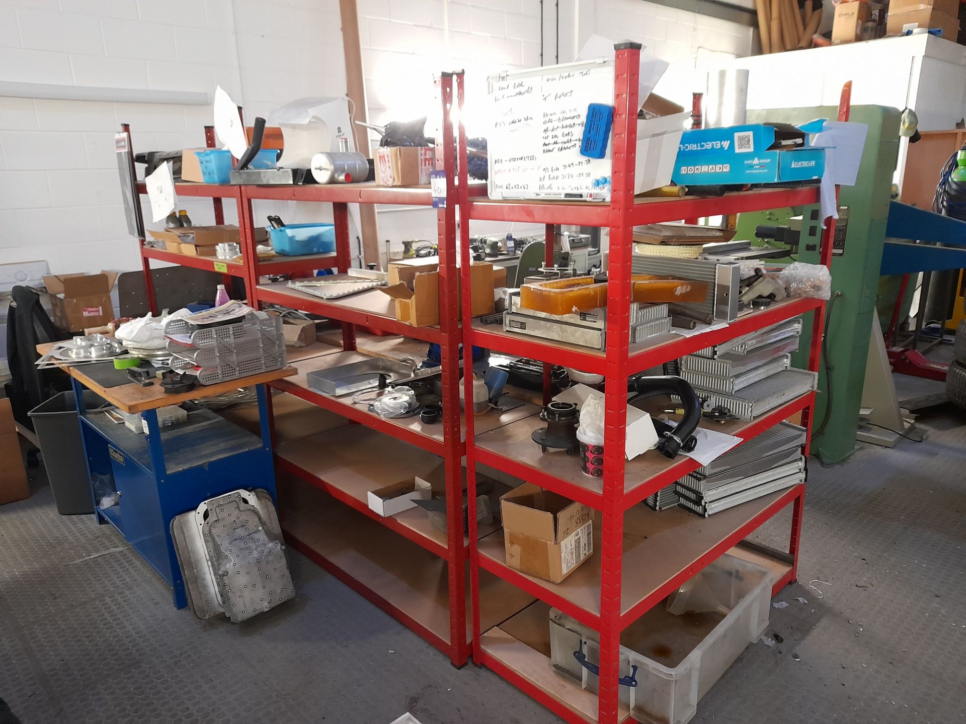 6 x Bays of red lightweight shelving (Approx. 1200 x 1800 x 600), contents not included - Image 2 of 3