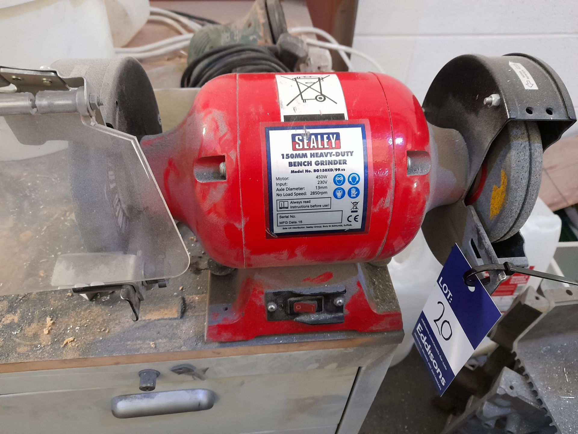 Sealey 150mm heavy duty bench grinder