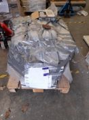 4 x Pallets of assorted tile stock, including Brick Red Hexagon tiles, Light beige / grey tiles,