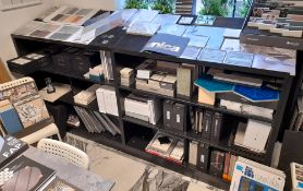 2 x Display cabinets with undercounter shelving (Approx. 1200 x 600 x 1150)