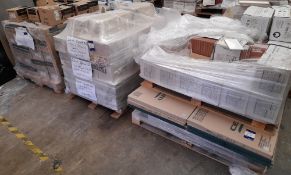 3 x Pallets of assorted tile stock, including Equipe Kite light grey tiles (10 x 30), Equipe Country