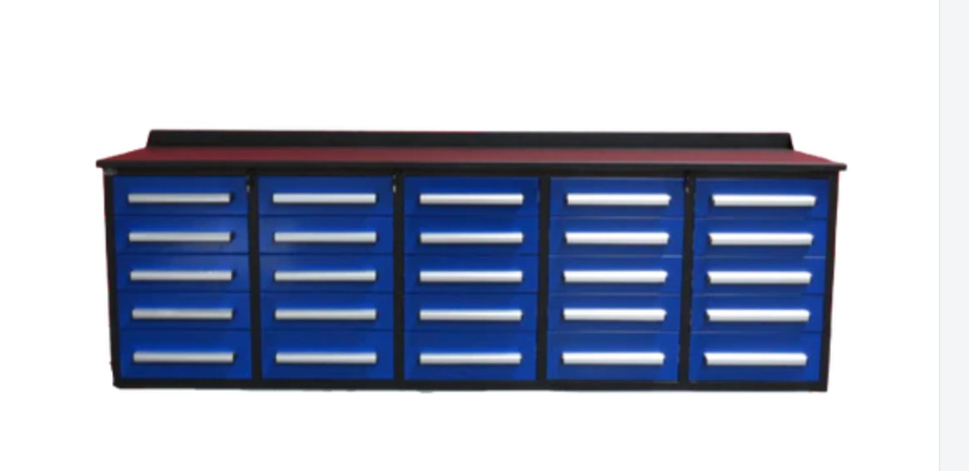 Steelman 10' Garage Cabinet Workbench (25 Drawers) - Blue