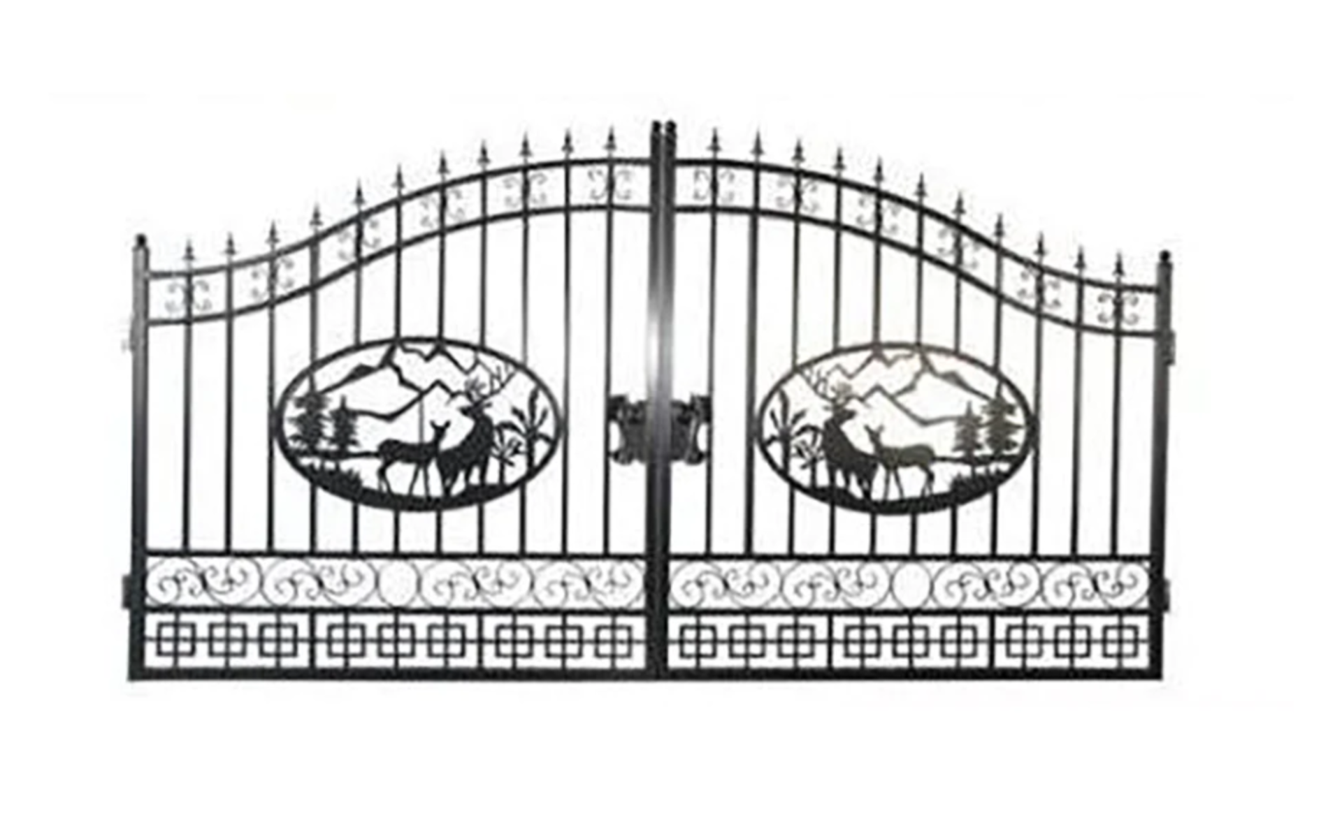 GREATBEAR Dual Swing 20' Wrought Iron Gate