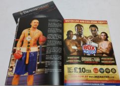 Boxing interest - a Clash of the Titans Hall vs Ward official programme signed by Stuart Hall, Jon