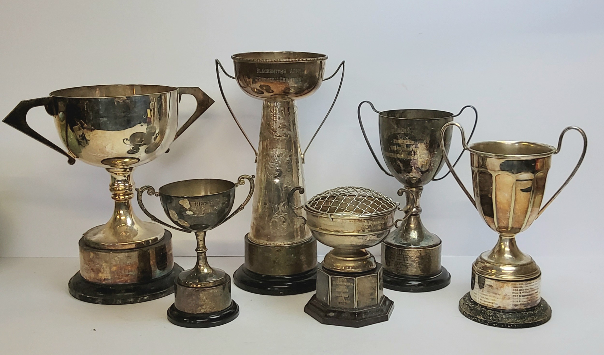 Pigeon Racing Interest - Local Interest - Chesterfield and District Pigeon Racing trophies,