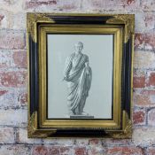 A decorative lithograph of Emperor Augustus, in an ebonised and gilt wood frame 41cm x 50cm