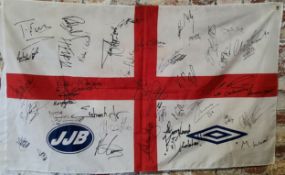 Boxing interest - an England flag signed by World/British/European & Commonwealth champions