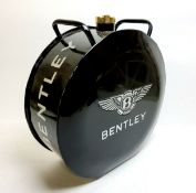 Automobilia & Advertisement - a reproduction Bentley black painted metal fuel can with brass cap,