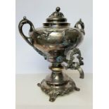 An impressive late Regency Old Sheffield plate tea urn c.1820, 44cm high