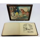 An early 19th century framed book plate 'Taking Refreshment'  published and sold by P and P Gally