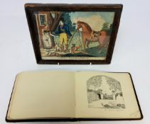 An early 19th century framed book plate 'Taking Refreshment'  published and sold by P and P Gally