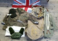 Militaria - WWII uniform - P.Bradburn 130406 Royal Marine military issue canvas draw string sack